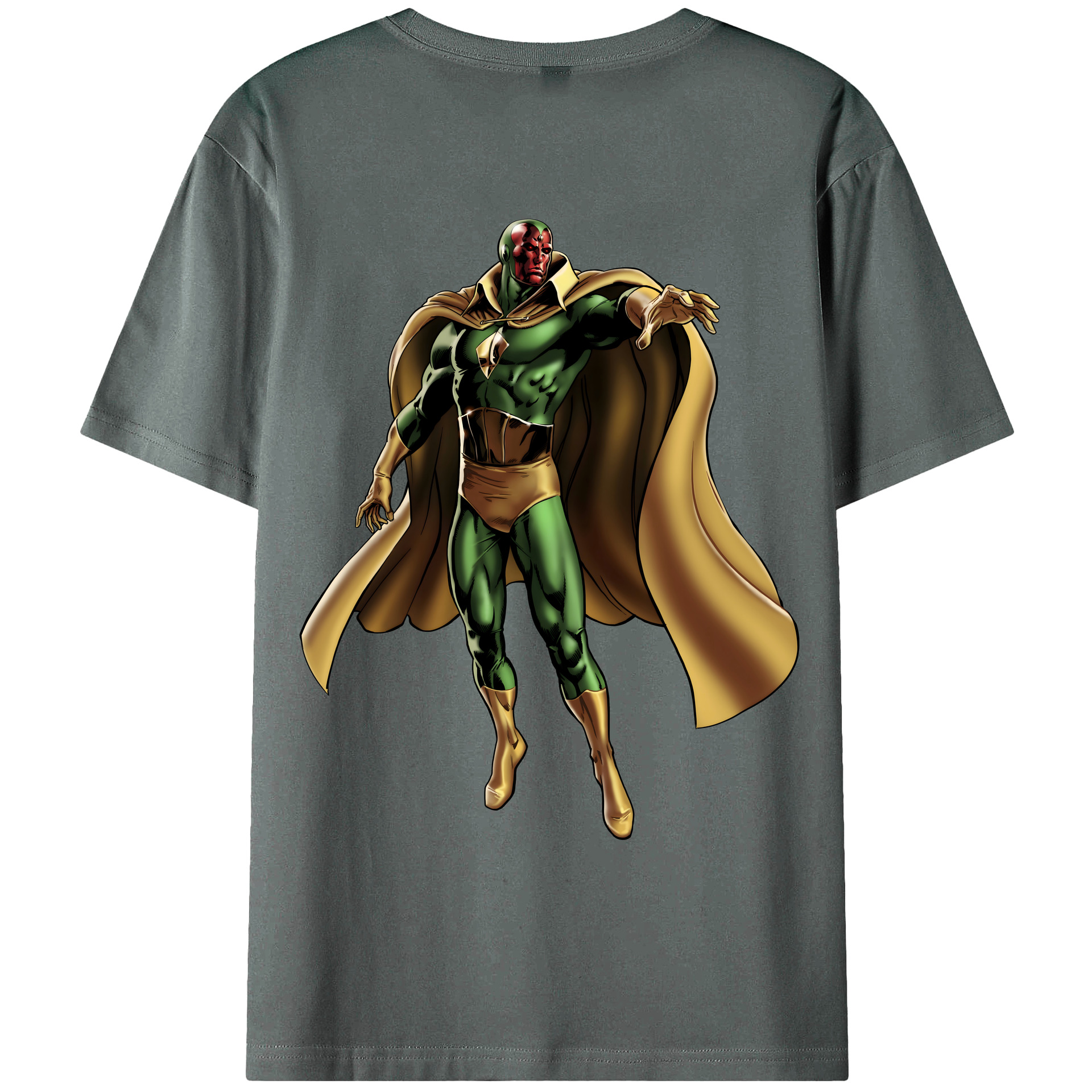 （画像用） アベンジャーズ The Avengers 綿100％ メンズ半袖Tシャツ（バックプリント） 通気性